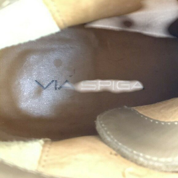 Via Spiga Womens Tan Suede Lace-Up Wedge Heel Booties Size 9.5 - Picture 11 of 12